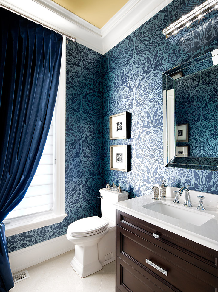 Jane Lockhart Interior Design Brandon Barre Photography Graham and Brown Wallpaper Velvet Drapery, Robert Allen Fabrics