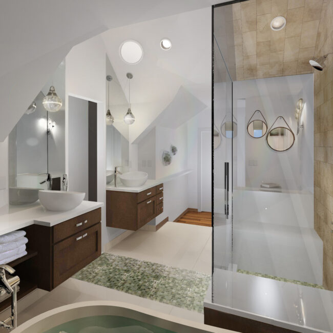 Primary Bath Remodel Rendering