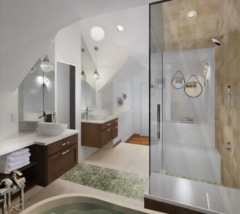 Primary Bath Remodel Rendering