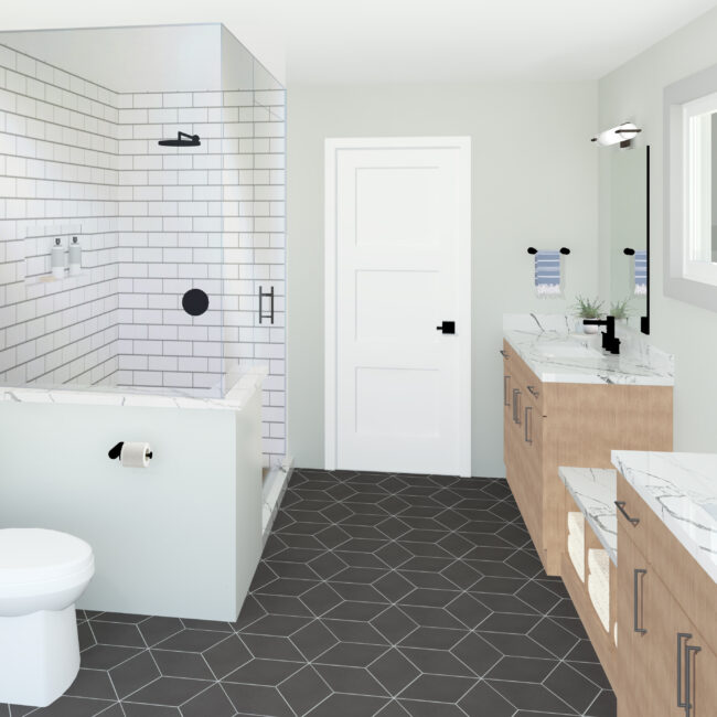 Primary Bathroom Rendering