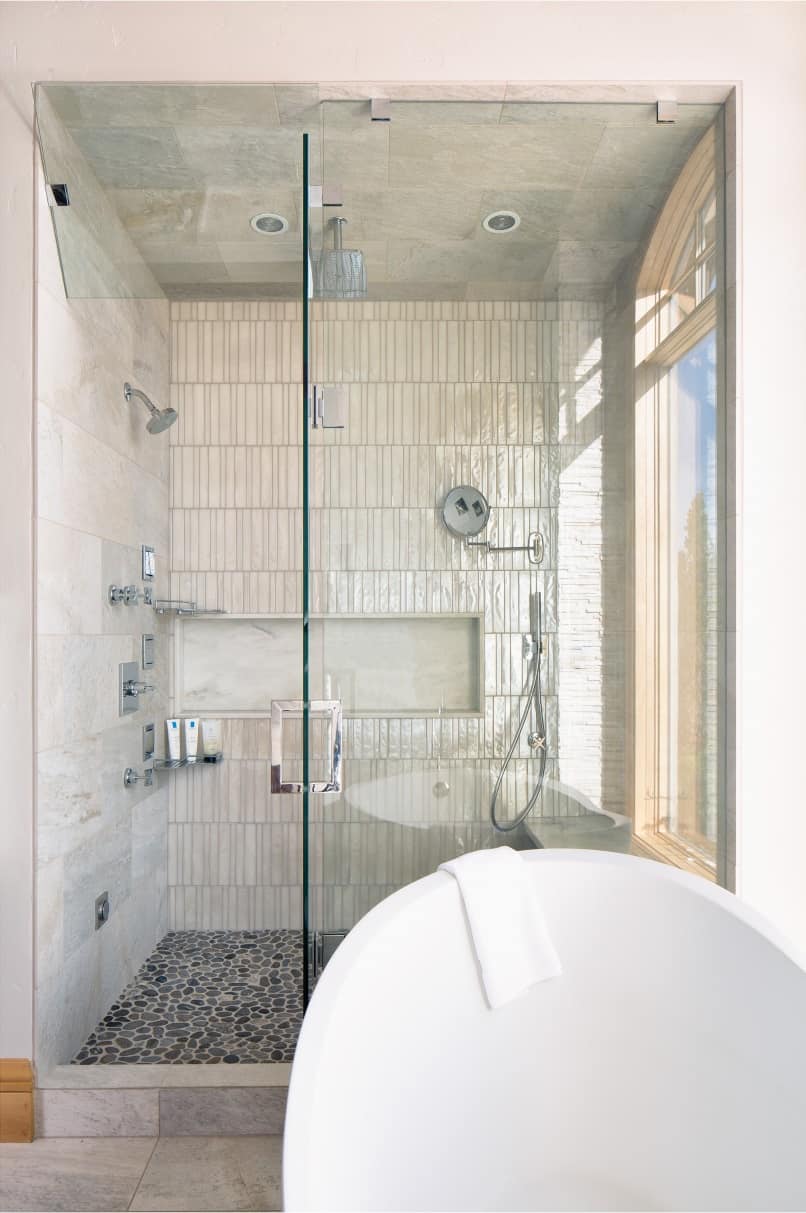 tiled shower ceiling