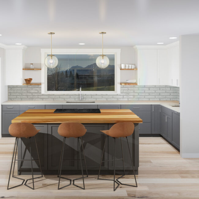 Custom Home Kitchen Rendering