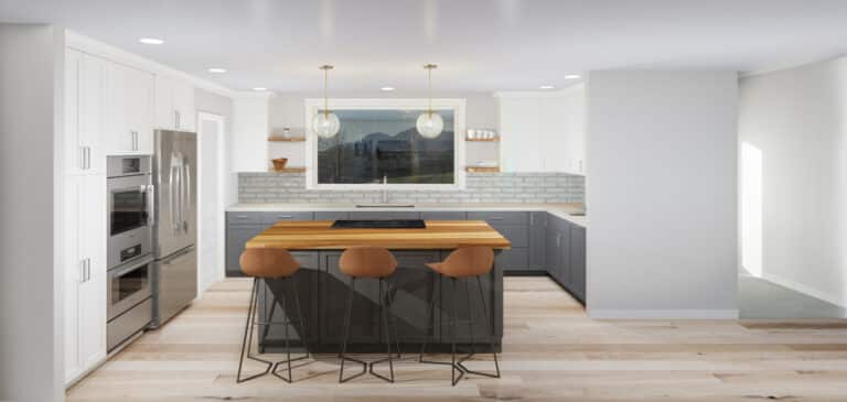 Custom Home Kitchen Rendering