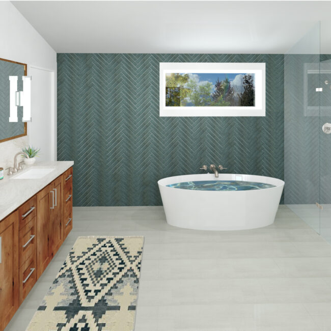 Custom Home Primary Bath Rendering