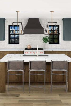 Custom Home Kitchen Rendering