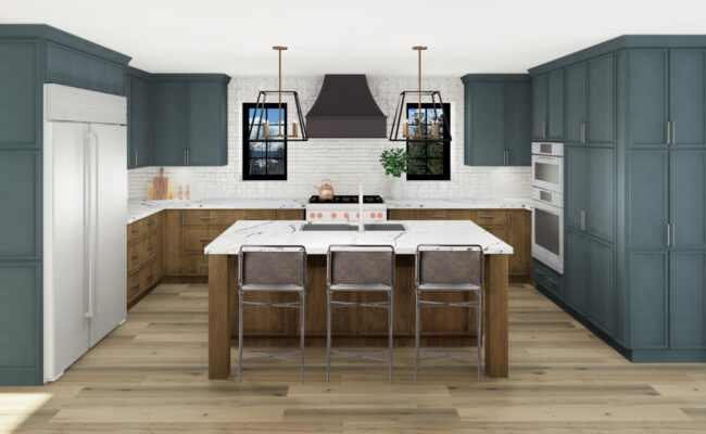 Custom Home Kitchen Rendering