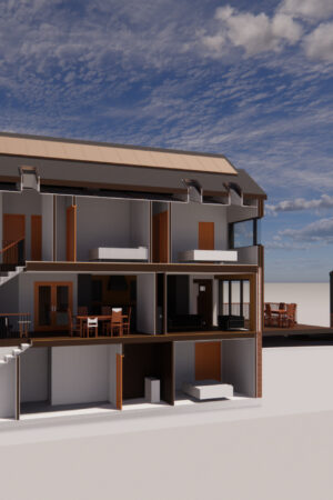 Perspective section layout rendering