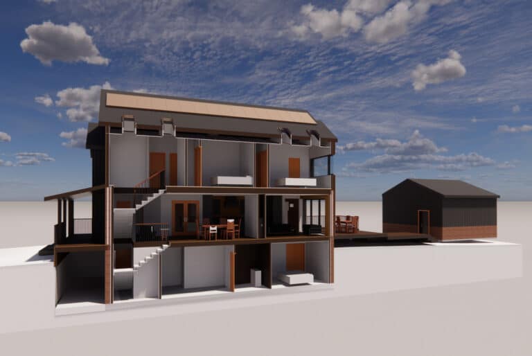 Perspective section layout rendering