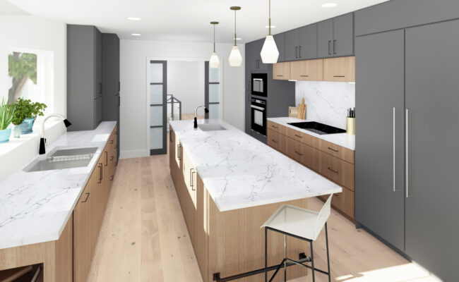 Custom Home Kitchen Rendering