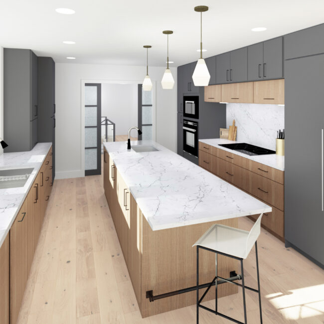 Custom Home Kitchen Rendering