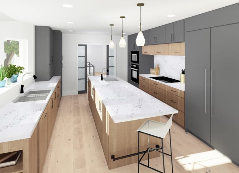 Custom Home Kitchen Rendering