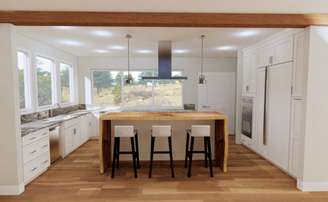 Custom Home Kitchen Rendering