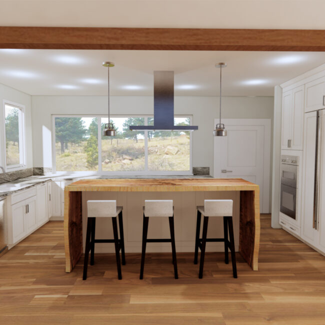 Custom Home Kitchen Rendering
