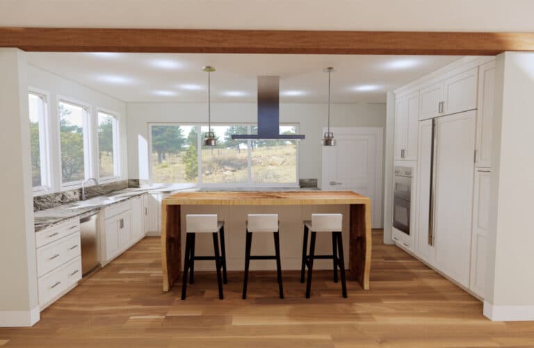 Custom Home Kitchen Rendering