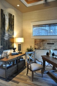 Home office with various materials