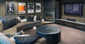 home theater basement remodel