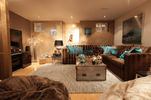 cozy basement remodel
