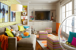 bright colors teen room