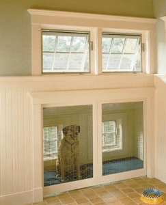 built-in dog kennel