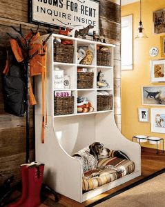 dog bed with built-in storage