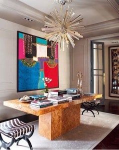 unique decor in a home office