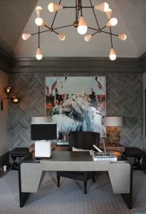 Black White and Grey Home Office
