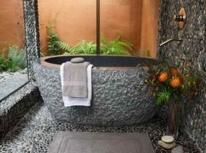 Rough Stone Soaking Tub