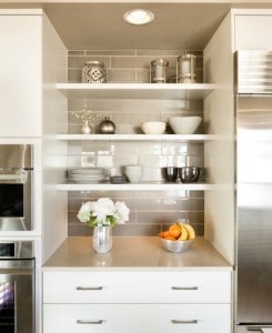 Open Kitchen Shelves - Melton Design Build