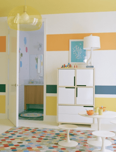 Houzz.com - Striped Kids Room - Orange and Yellow Design