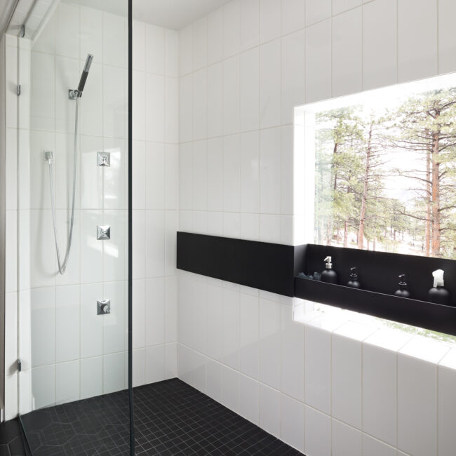 Modern Masculine Melton Design Build Boulder Colorado Master Bathroom Remodel