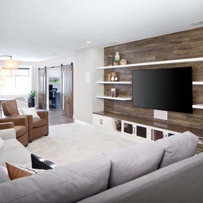 Contemporary Rustic Basement Remodel