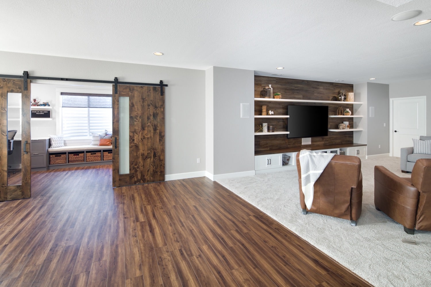 Contemporary Rustic Basement Remodel Boulder Colorado Melton Design Build
