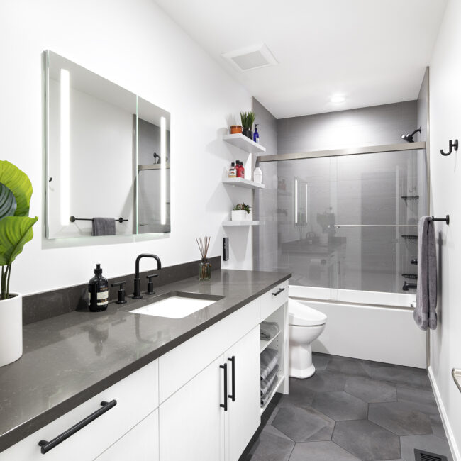 Melton Design Build Boulder Colorado Home Remodeler Master Bathroom Remodel Renovation Serene Modern Eastern