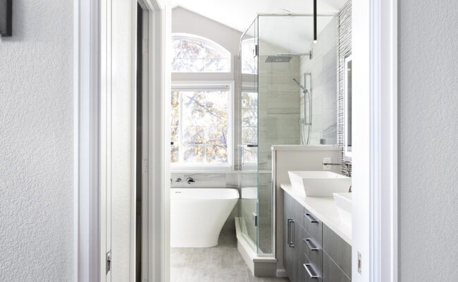 Melton Design Build Boulder Colorado Home Remodeler Master Bathroom Remodel Renovation Serene Modern Eastern