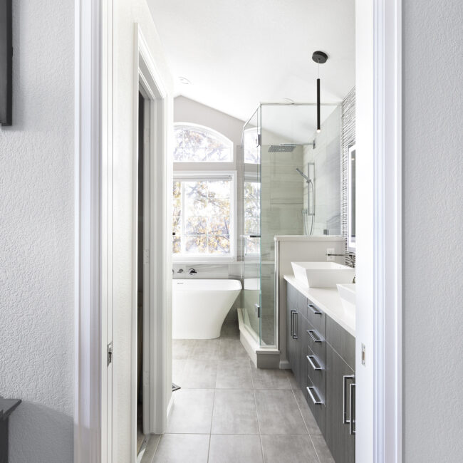 Melton Design Build Boulder Colorado Home Remodeler Master Bathroom Remodel Renovation Serene Modern Eastern
