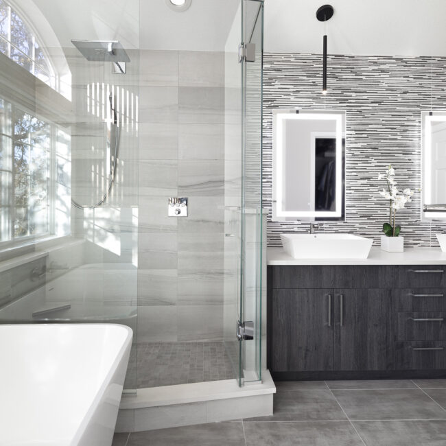 Melton Design Build Boulder Colorado Home Remodeler Master Bathroom Remodel Renovation Serene Modern Eastern