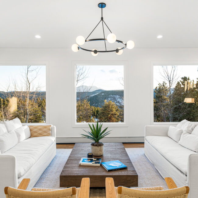 Custom Mountain Home - Living Room View
