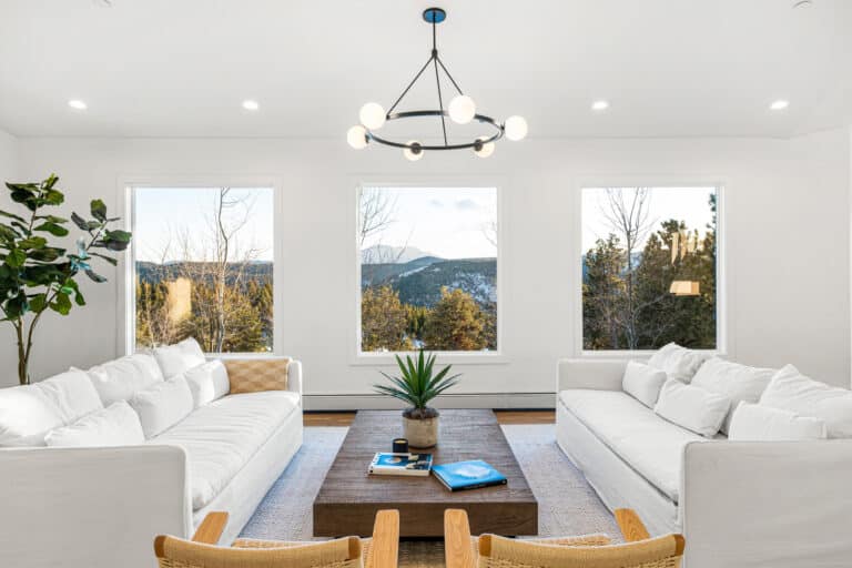 Custom Mountain Home - Living Room View