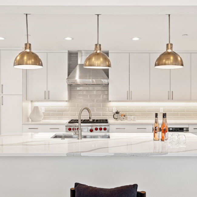 Custom Mountain Home - Kitchen Island Overview