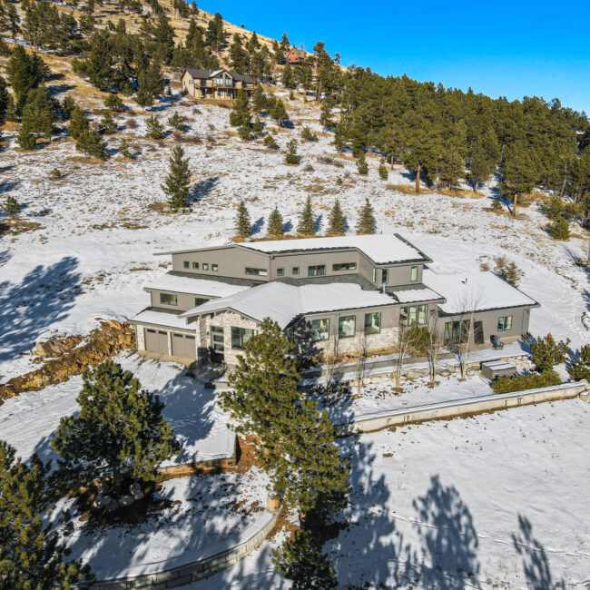 Custom Mountain Home - Home Arial View