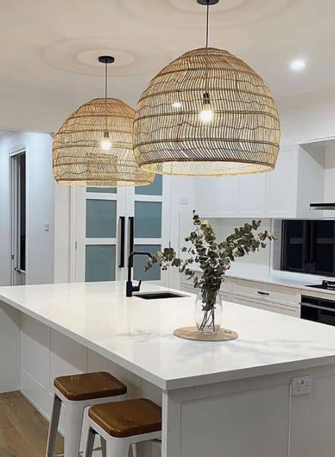 Melton Design Build Kitchen Remodel Organic Light Fixture